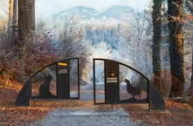 Eingang Wildpark Feldkirch Winter