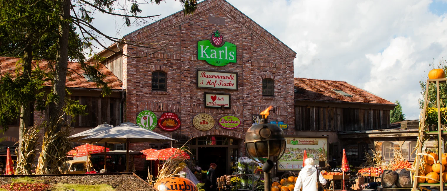 Eingangsbereich von Karls Erlebnis-Dorf in Warnsdorf