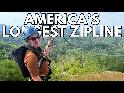Riding AMERICA'S LONGEST ZIPLINE! Wildside MegaZip in PIGEON FORGE Tennessee
