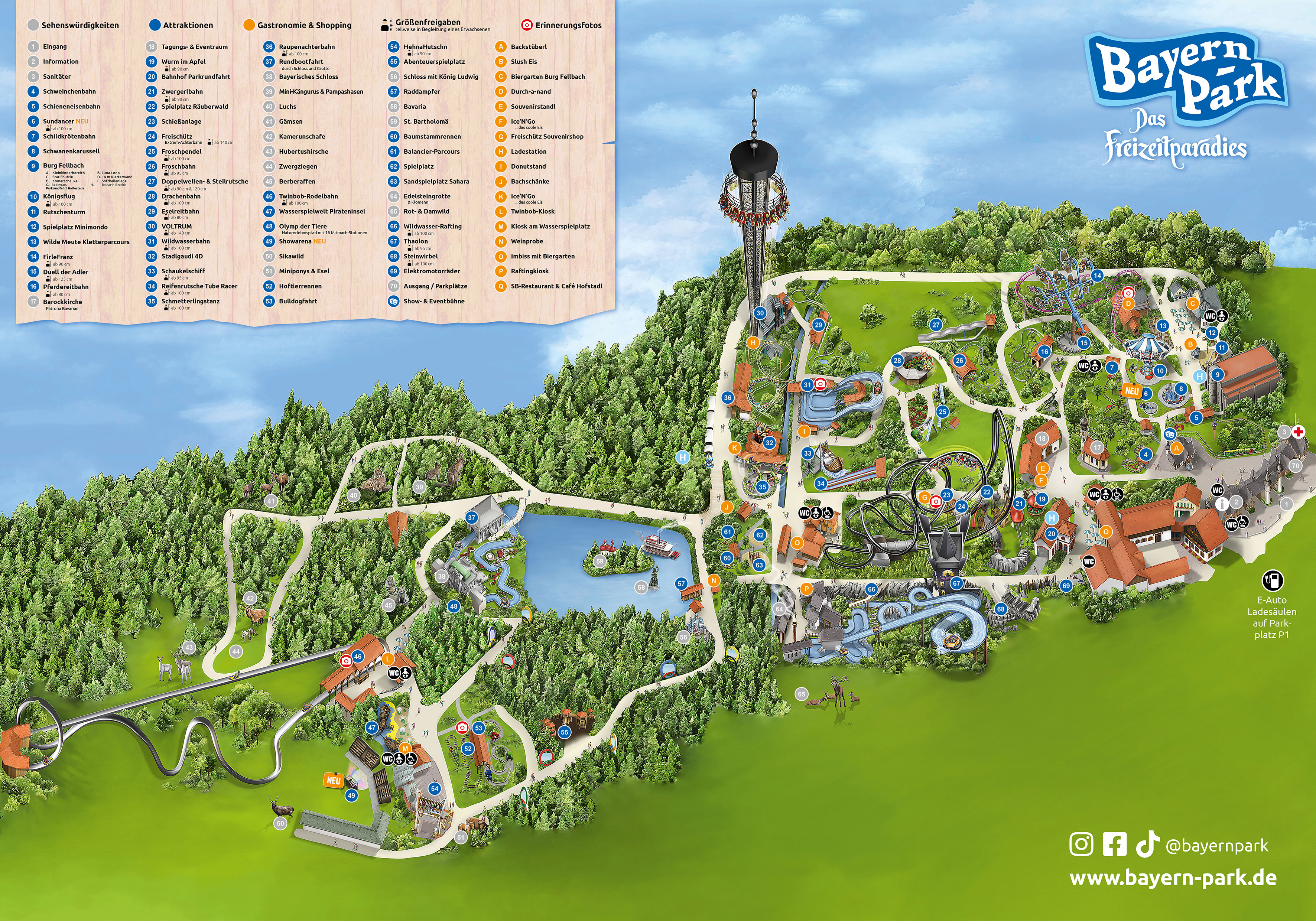 Bayern-Park Parkplan