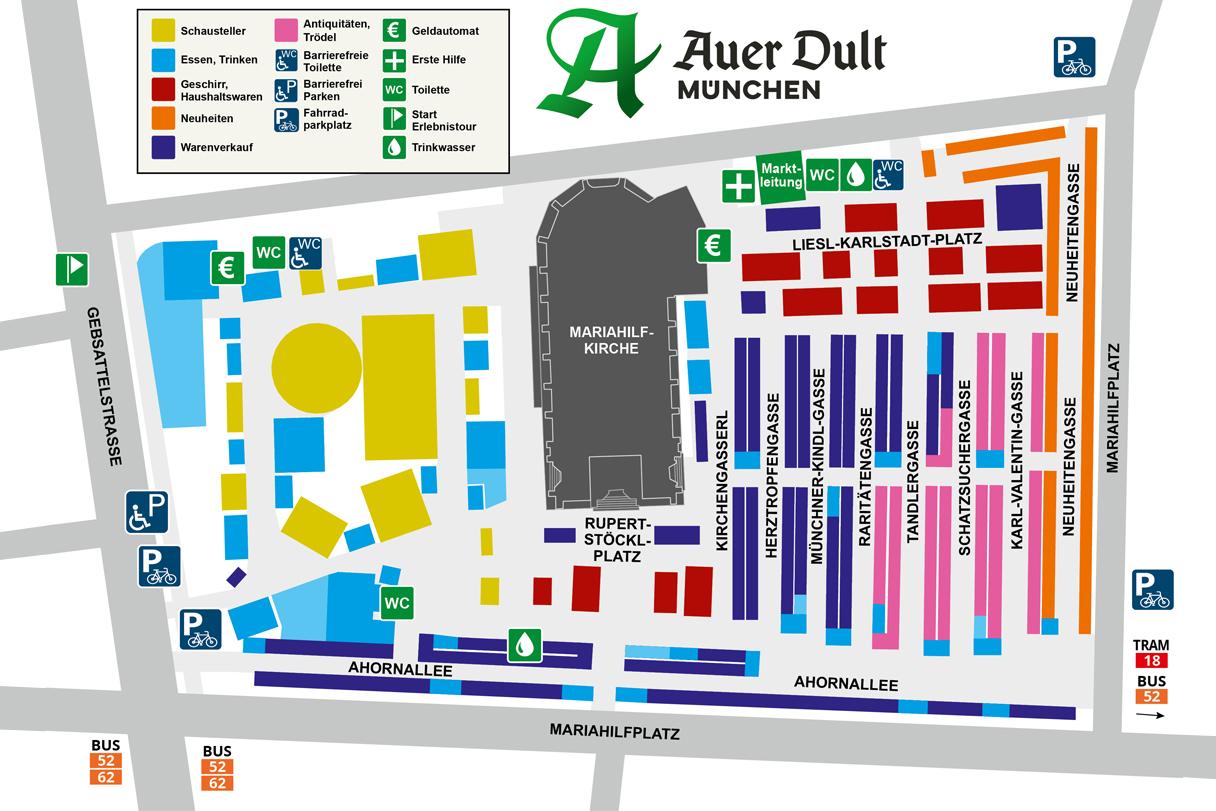 Auer Dult München Parkplan