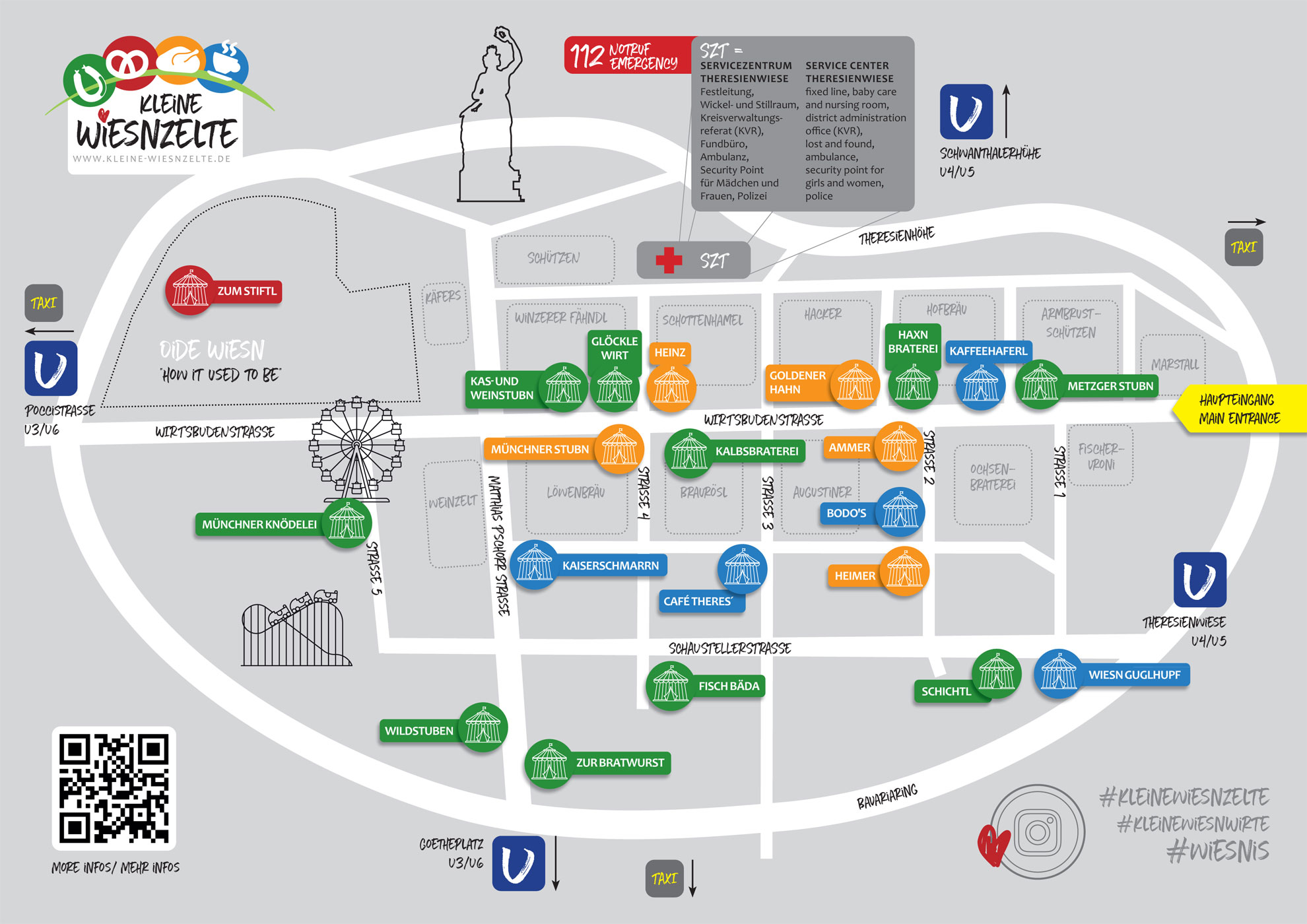 Lageplan kleine Wiesnzelte